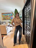Stripe Sweater/ Brown