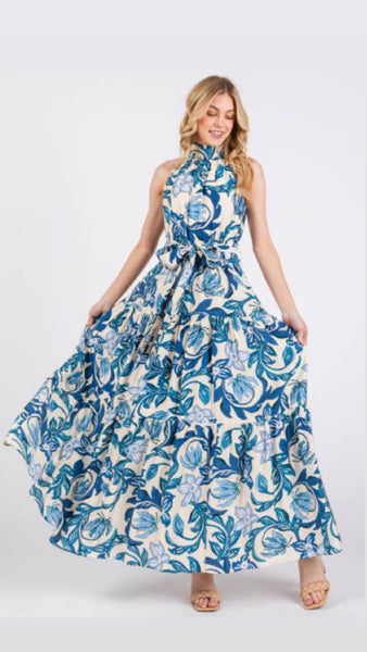 Leah Dress Blue