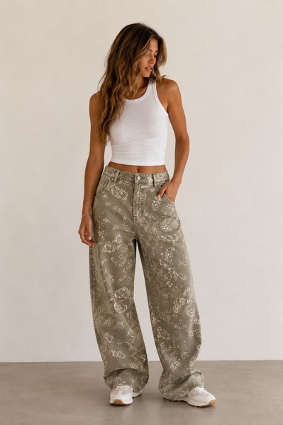 Paisley Barrel Jeans