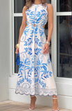 Scalloped in Blue Dress