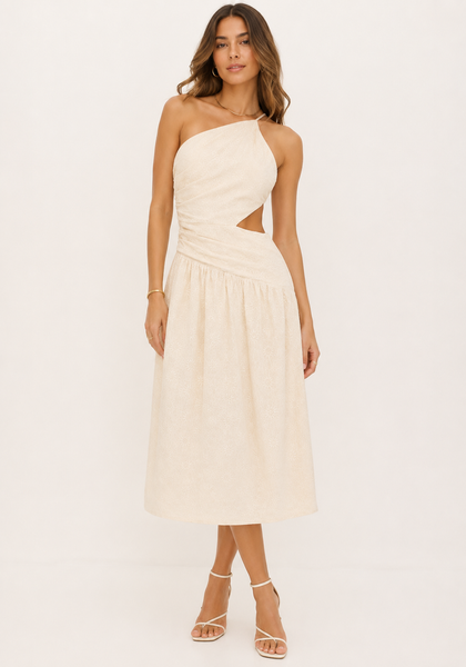 Ivory Whisper Midi Dress