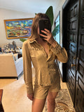 Luna suede short set