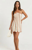 Scalloped with a Trim Dress
