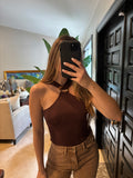Danae Top in Brown