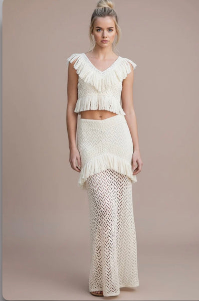 Fringe Skirt Set
