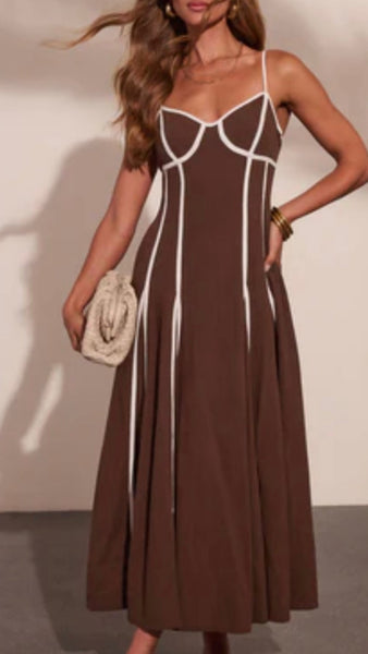 Portugal Dress in Brown