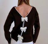 Bows Sweater Brown